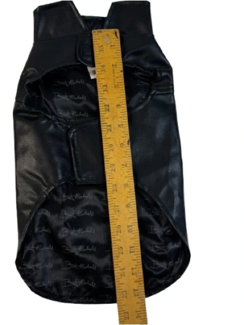 Bret Michaels Black Pleather Studded Rock & Roll Dog Vest